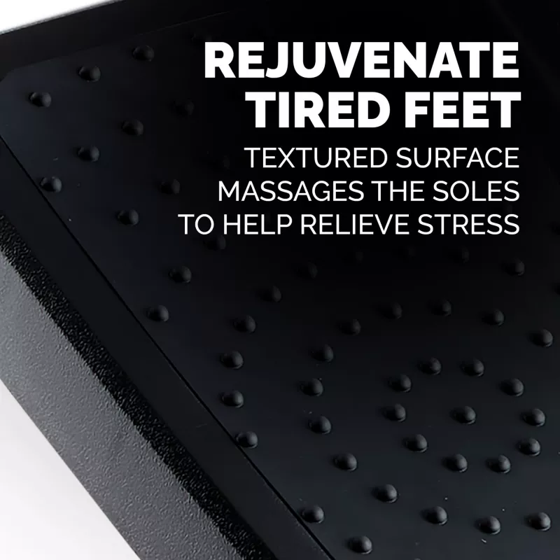 Fellowes kāju balsts zem galda - Professional Series Ultimate Foot Support ergonomisks kāju balsts ar 3 augstuma regulējumiem un masāžas virsmu - kāju balsts birojam un mājām - melns