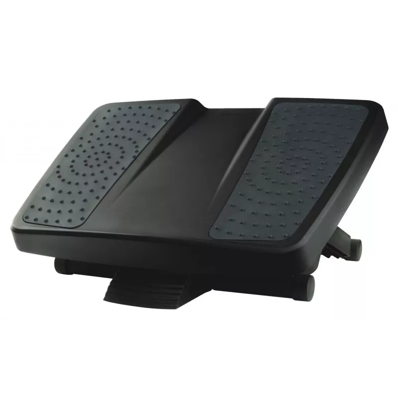 Fellowes kāju balsts zem galda - Professional Series Ultimate Foot Support ergonomisks kāju balsts ar 3 augstuma regulējumiem un masāžas virsmu - kāju balsts birojam un mājām - melns