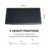 Fellowes kāju balsts zem rakstāmgalda — Professional Series kāju balsts, ergonomisks ar 3 regulējamiem augstumiem un neslīdošu platformas virsmu — birojam un mājām, melns