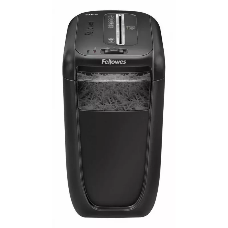 Papīra smalcinātājs Fellowes 60Cs, šķērsgriezuma smalcināšana, 72 dB, 23 cm, melns