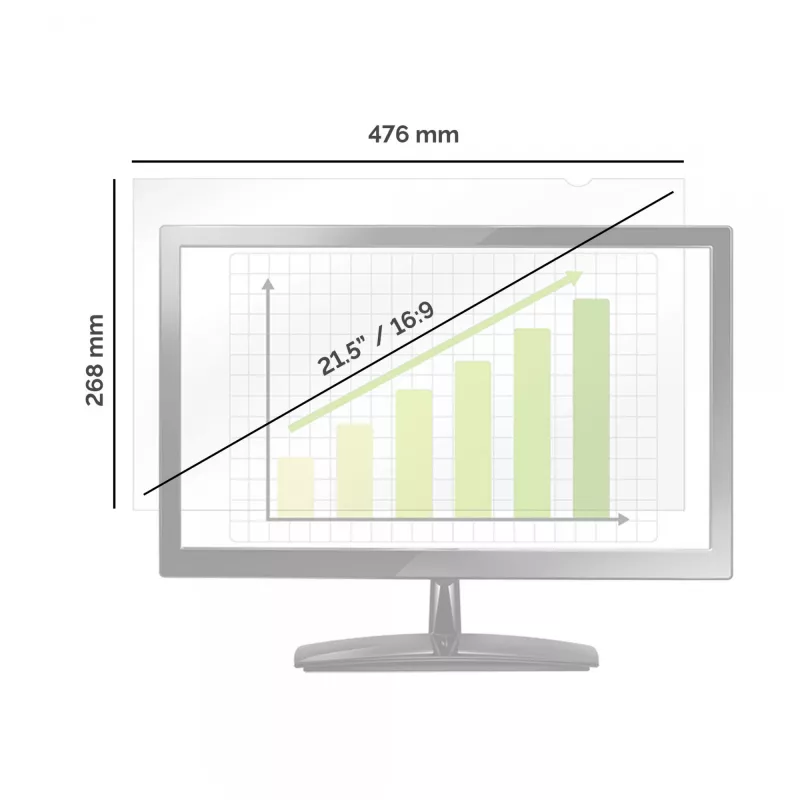 Fellowes PrivaScreen aizsegšanas privātuma filtrs - 21,5 collas plateskrāns (16:9)