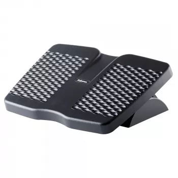 Fellowes Foot Rest Under Desk - Refresh Foot Support Ergonomic Foot Rest with 2 Height Adjustments & Massage Surface - Foot Rest Stool for Office & Home - Melns