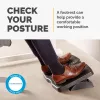 Fellowes Foot Rest Under Desk - Refresh Foot Support Ergonomic Foot Rest with 2 Height Adjustments & Massage Surface - Foot Rest Stool for Office & Home - Melns
