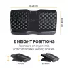 Fellowes Foot Rest Under Desk - Refresh Foot Support Ergonomic Foot Rest with 2 Height Adjustments & Massage Surface - Foot Rest Stool for Office & Home - Melns