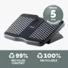 Fellowes Foot Rest Under Desk - Refresh Foot Support Ergonomic Foot Rest with 2 Height Adjustments & Massage Surface - Foot Rest Stool for Office & Home - Melns