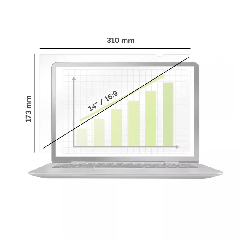 Fellowes PrivaScreen 35,6 cm (14 collas) klēpjdatora rāmja displeja privātuma filtrs