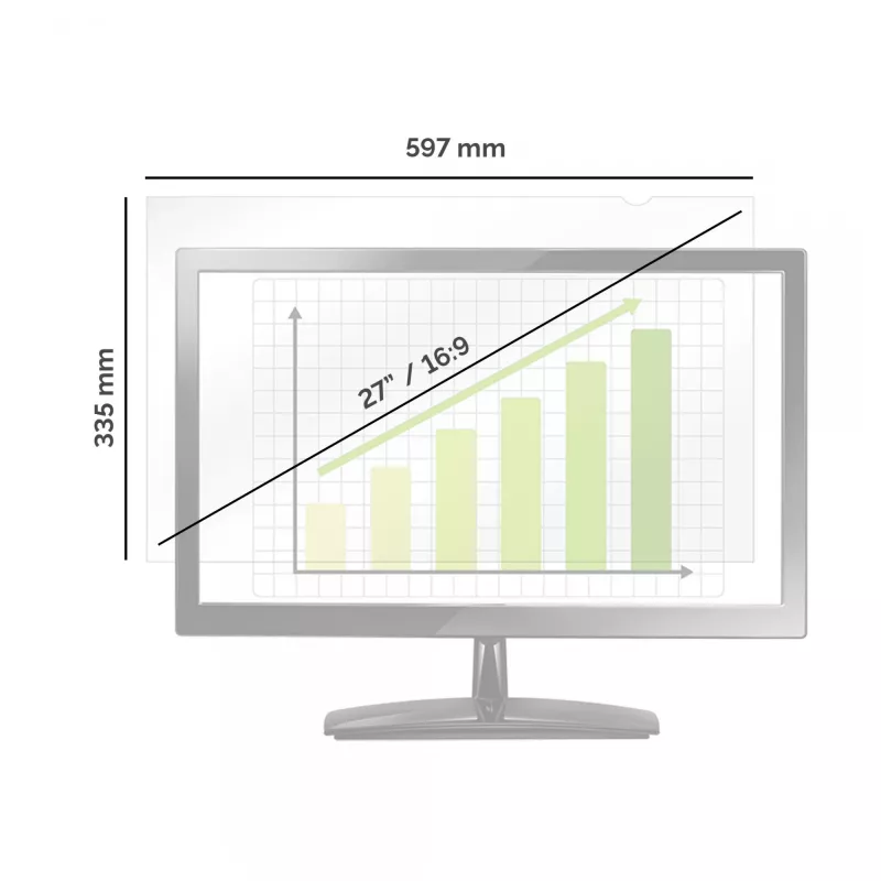 Fellowes PrivaScreen 68,6 cm (27 collu) monitors bezrāmja displeja privātuma filtrs