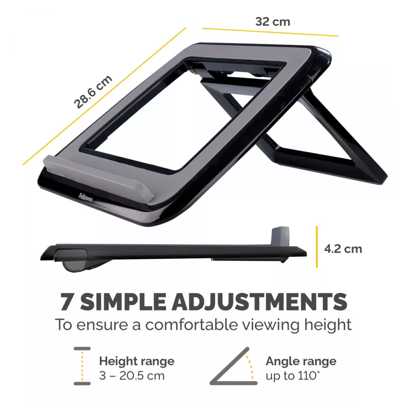 Klēpjdatora statīvs Fellowes I-Spire Quick Lift regulējams