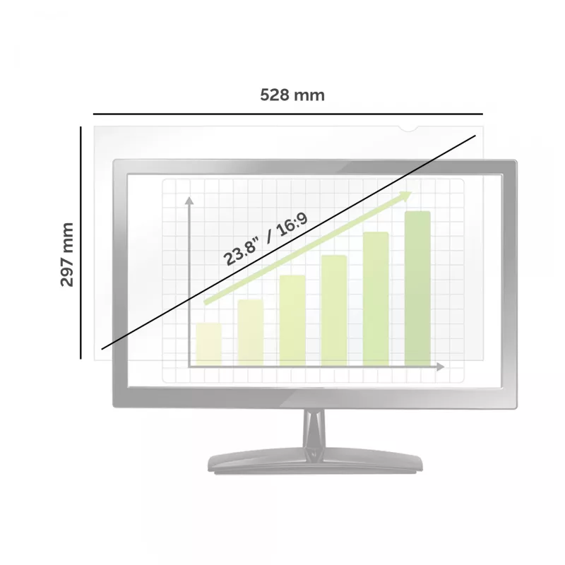 Fellowes 4816901 displeja privātuma filtrs 60,5 cm (23,8 collu) monitors bezrāmja displeja privātuma filtrs