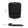 Fellowes pele Mat Wrist Support - PlushTouch pele Pad with Non Slip Rubber Base & Antibacterial Protection - Ergonomic pele Mat for Computer, Laptop, Home Office Use - Melns