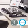 Fellowes pele Mat Wrist Support - PlushTouch pele Pad with Non Slip Rubber Base & Antibacterial Protection - Ergonomic pele Mat for Computer, Laptop, Home Office Use - Melns