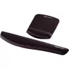 Fellowes pele Mat Wrist Support - PlushTouch pele Pad with Non Slip Rubber Base & Antibacterial Protection - Ergonomic pele Mat for Computer, Laptop, Home Office Use - Melns