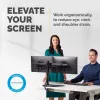 Fellowes Seasa dubultā monitora svira – brīvi stāvošs monitora stiprinājums 8 kg 27 collu ekrāniem – ergonomiska regulējama monitora svira – slīpums 45°, pagriešana 120°, rotācija 360°, VESA 75 x 75 / 100 x 100 – melns