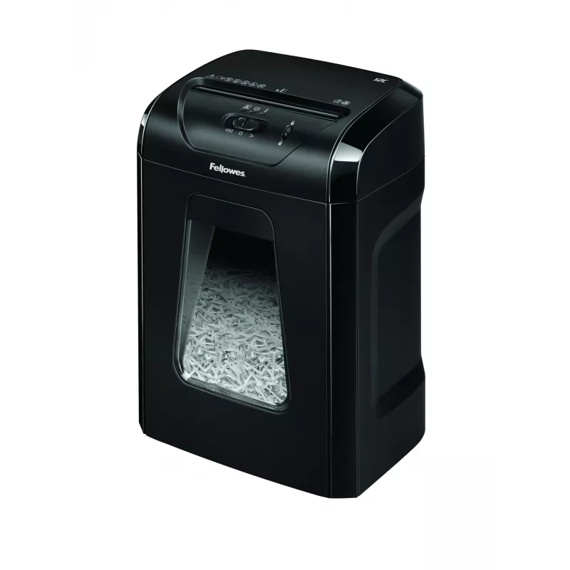 Papīra smalcinātājs Fellowes Powershred 12C, šķērsgriezuma smalcināšana, 22,5 cm, melns