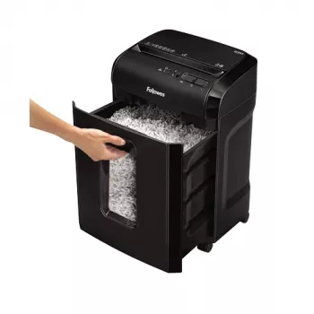 Papīra smalcinātājs Fellowes Powershred 10M, mikrošķiedru smalcināšana, melns