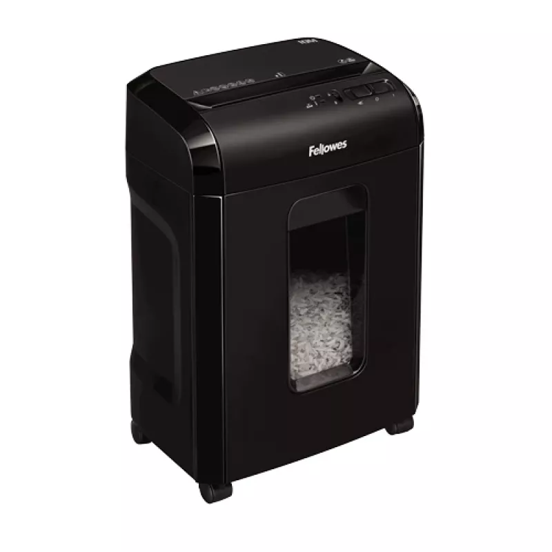 Papīra smalcinātājs Fellowes Powershred 10M, mikrošķiedru smalcināšana, melns