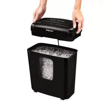 Fellowes Powershred 6M papīra smalcinātājs, mikrošķēlumu smalcināšana, melns