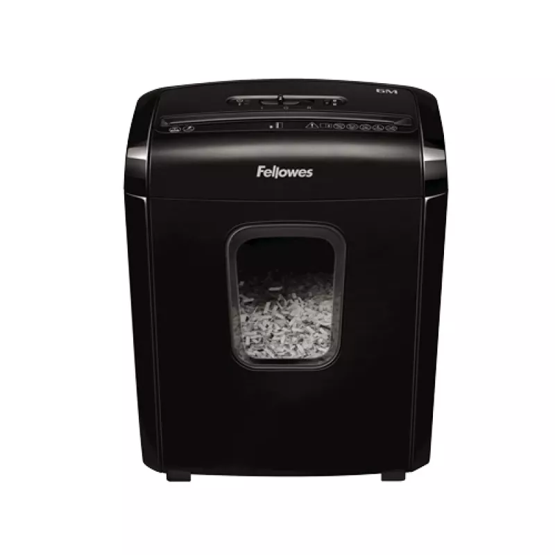 Fellowes Powershred 6M papīra smalcinātājs, mikrošķēlumu smalcināšana, melns
