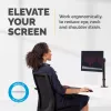 Fellowes Reflex monitora statīvs - Monitora stiprinājums 8 kg smagiem 32 collu ekrāniem - Regulējams monitora galda statīvs - Noliekšana 45°, pagriešana 180°, rotācija 360°, VESA 75 x 75/100 x 100 - Melns