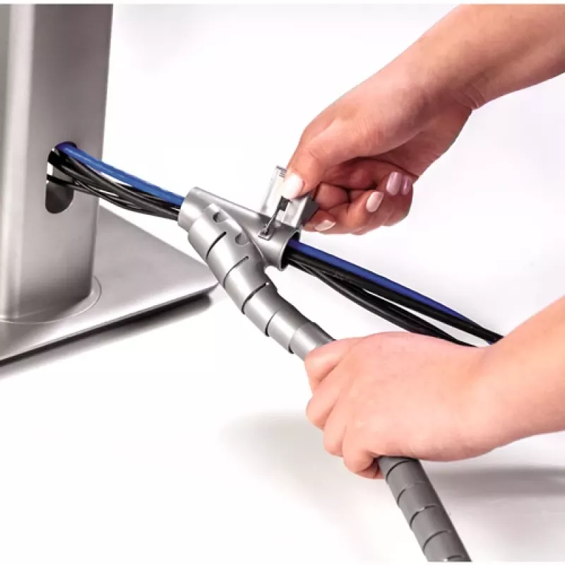 Fellowes CableZip grīdas kabeļu elastīgā caurule Sudraba krāsā 1 gab.