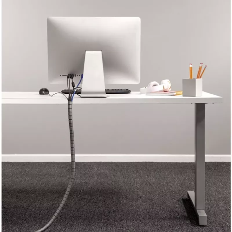 Fellowes CableZip grīdas kabeļu elastīgā caurule Sudraba krāsā 1 gab.