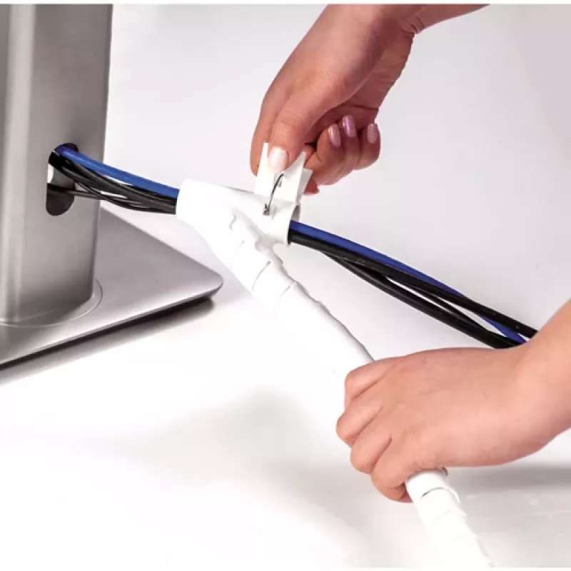 Fellowes CableZip kabeļu elastīgā caurule grīdai Balta 1 gab.