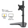 Fellowes Seasa viena monitora svira – brīvi stāvošs monitora statīvs 8 kg monitoriem ar 32 collu ekrāniem – ergonomiski regulējama monitora svira – slīpums 45°, pagriešana 120°, rotācija 360°, VESA 75 x 75/100 x 100 – melna