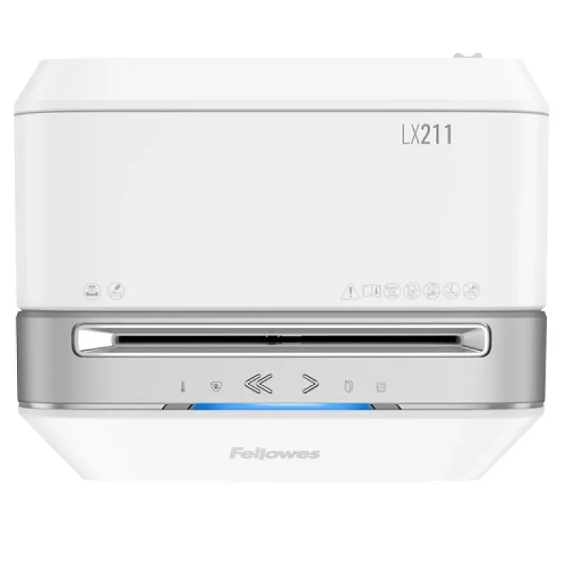 Fellowes LX Series Powershred LX21 papīra smalcinātājs Mikroizgriezuma smalcināšana Pelēks, Balts