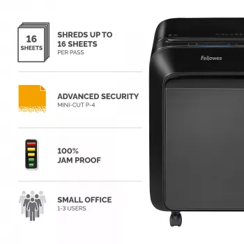 Papīru smalcinātājs Fellowes LX Series Powershred LX210, melns