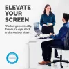 Fellowes klēpjdatora statīvs galdam - Hylyft regulējams klēpjdatora statīvs mājām un birojam - klēpjdatora pacēlājs ar 6 augstuma regulējumiem - maksimālais monitora izmērs 17 collas, maksimālais svars 5 kg - sudrabains/melns