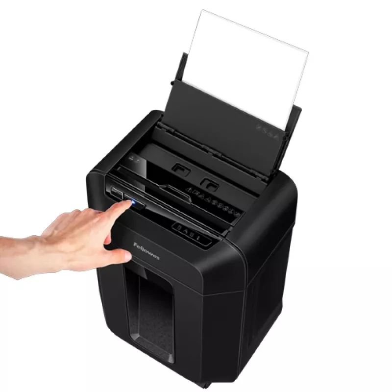 Fellowes Automax 80M papīra smalcinātājs ar daļiņveida smalcināšanu 22 cm melns