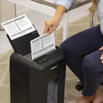 Fellowes AutoMax 90M papīra smalcinātājs ar mikro-griezumu, melns