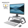 Fellowes datora monitora statīvs ar 3 augstuma regulējumiem - Hana LT monitora paaugstinājums - ergonomisks regulējams monitora statīvs datoriem - maksimālais svars 22,6 kg - balts