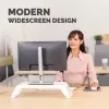 Fellowes datora monitora statīvs ar 3 augstuma regulējumiem - Hana LT monitora paaugstinājums - ergonomisks regulējams monitora statīvs datoriem - maksimālais svars 22,6 kg - balts