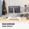 Fellowes datora monitora statīvs ar 3 augstuma regulējumiem - Hana LT monitora paaugstinājums - ergonomisks regulējams monitora statīvs datoriem - maksimālais svars 22,6 kg - balts