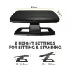 Fellowes Foot Rest Under Desk - Hana LT pēdu balsts ergonomisks pēdu balsts - pēdu balsta ķeblītis biroja un mājas lietošanai - melns