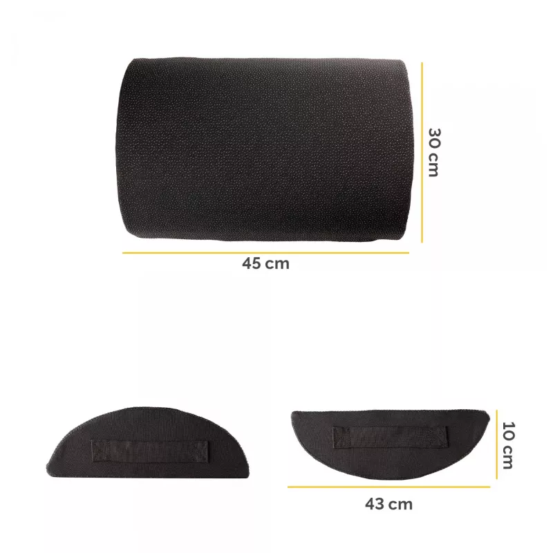 Fellowes kāju balsts zem galda Breyta kāju balsta spilvens, melns, poliesteris, 45 cm, 30 cm, 450 mm, 300 mm