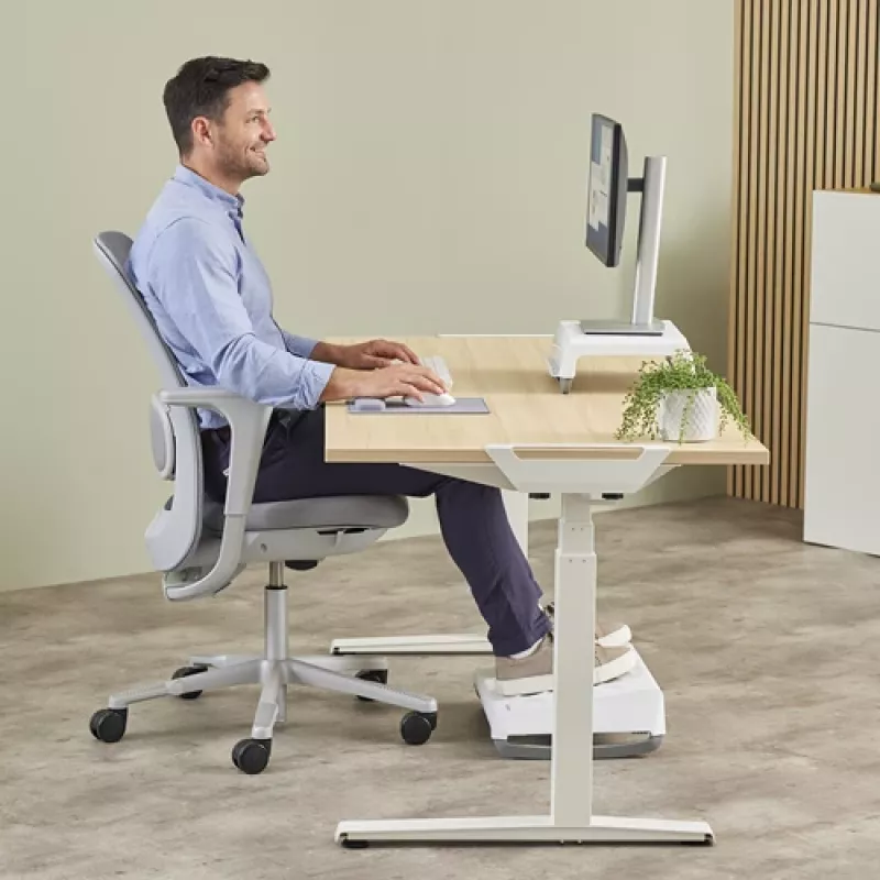 Fellowes plaukstas balsts Breyta Palm Rest ar antibakteriālu aizsardzību, ergonomisks plaukstas atbalsts, pelēks