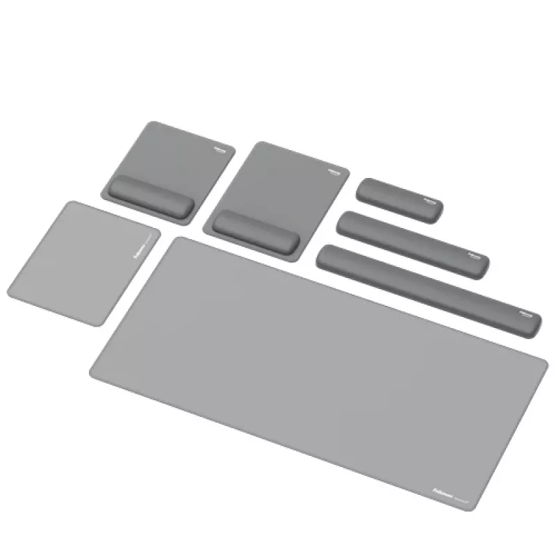 Fellowes plaukstas balsts Breyta Palm Rest ar antibakteriālu aizsardzību, ergonomisks plaukstas atbalsts, pelēks