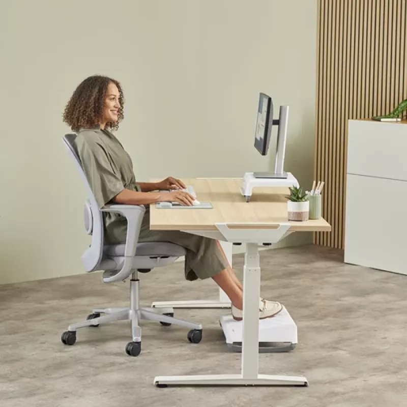Fellowes Wrist Rest Breyta Palm Rest ar antibakteriālu aizsardzību ergonomisks plaukstas balsts salvijas krāsā
