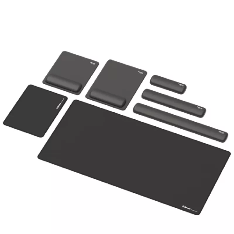 Fellowes tastatūra Wrist Rest Breyta Compact tastatūra Wrist Support with Antibacterial Protection Ergonomic Wrist Support Melns