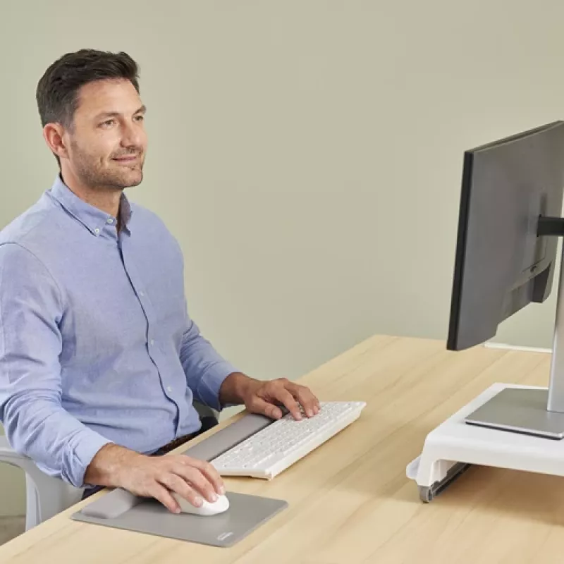 Fellowes tastatūra Wrist Rest Breyta Tastatūras plaukstu balsts ar antibakteriālu aizsardzību Ergonomisks plaukstu balsts Pelēks