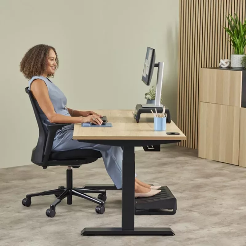 Fellowes klaviatūras plaukstu balsts Breyta Compact – ergonomisks plaukstu balsts ar antibakteriālu aizsardzību, jūras zilā krāsā