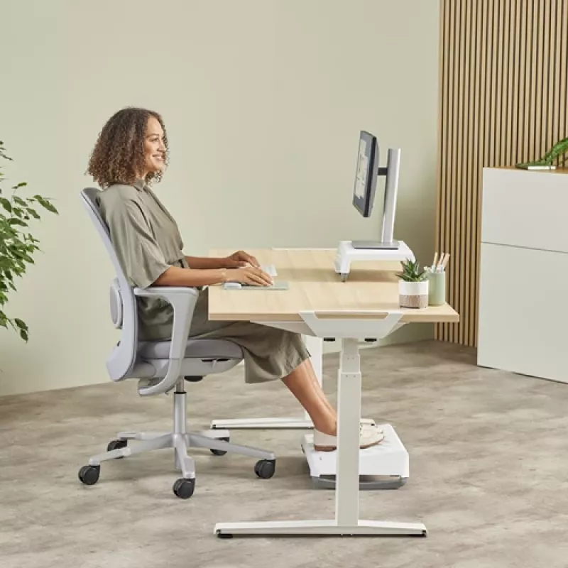Fellowes tastatūra Wrist Rest Breyta Compact tastatūra Wrist Support with Antibacterial Protection Ergonomic Wrist Support Sage