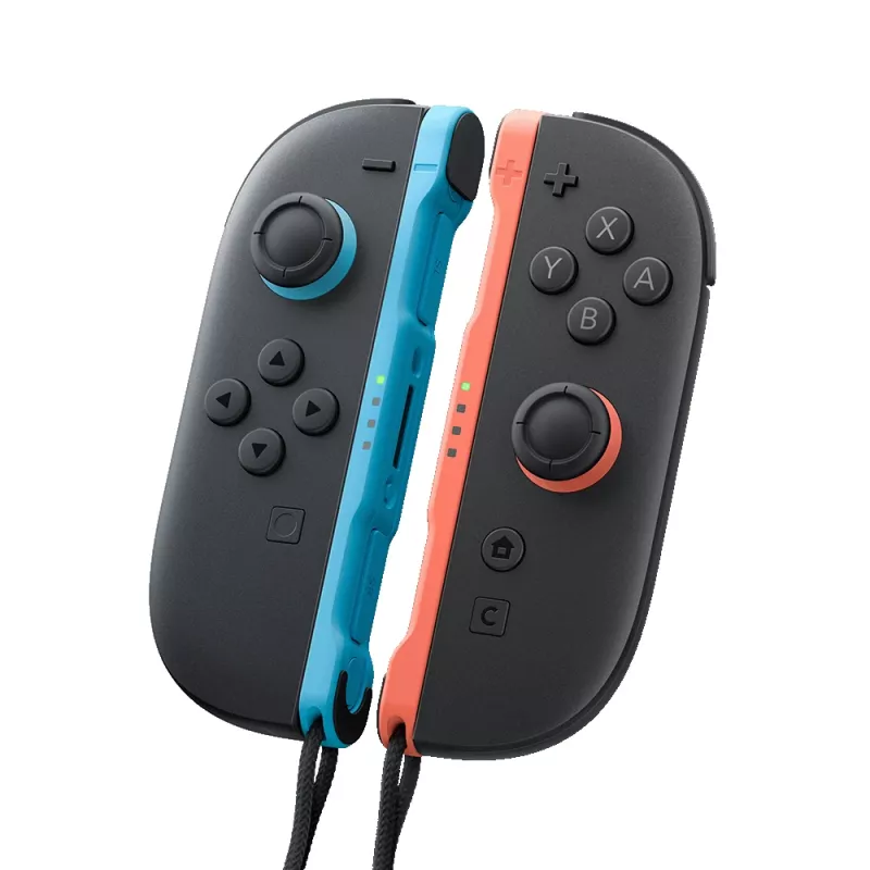 Nintendo Joy-Con 2 (L)/(R) Gaiši zila/Gaiši sarkana, kursorsvira, Nintendo Switch 2, tveršanas poga, D-pad, sākuma poga, analogais / digitālais, bezvadu, Bluetooth