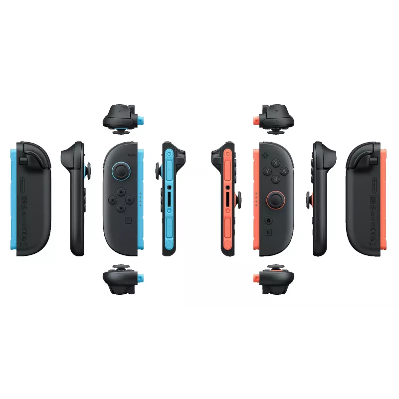 Nintendo Joy-Con 2 (L)/(R) Gaiši zila/Gaiši sarkana, kursorsvira, Nintendo Switch 2, tveršanas poga, D-pad, sākuma poga, analogais / digitālais, bezvadu, Bluetooth