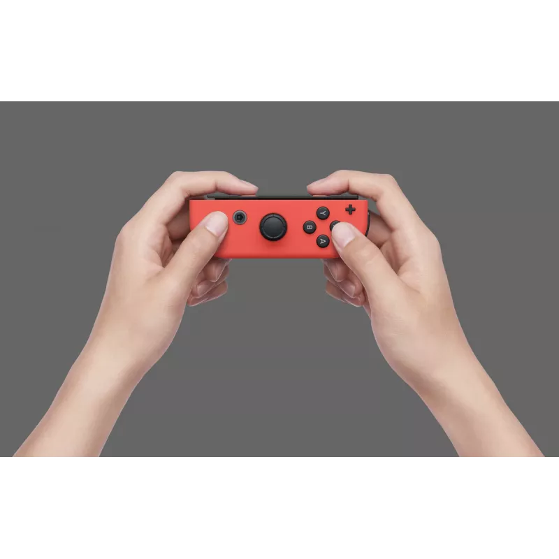 Nintendo Switch OLED, Nintendo Switch, NVIDIA Custom Tegra, zila, sarkana, analogais / digitālais, sākuma poga, barošanas poga, pogas