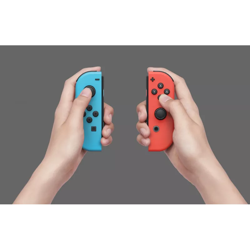 Nintendo Switch OLED, Nintendo Switch, NVIDIA Custom Tegra, zila, sarkana, analogais / digitālais, sākuma poga, barošanas poga, pogas