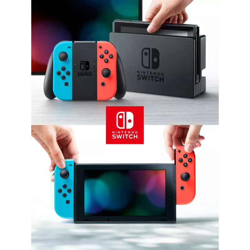 Nintendo Switch pārnēsājamā spēļu konsole 15,8 cm (6,2 collas) 32 GB skārienjutīgs ekrāns Wi-Fi zila, pelēka, sarkana