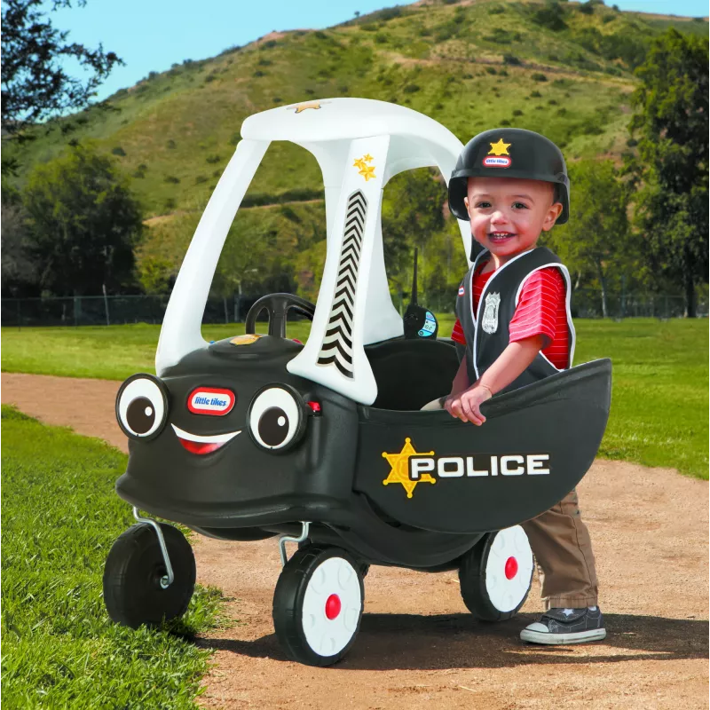 Little Tikes Tikes Patrol policijas automašīna, 1,5 gadi, 4 riteņi, plastmasa, melna, balta, nepieciešamas baterijas